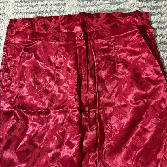 Vintage new look 915 red satin midi skirt size 24 - Picture 6 of 6